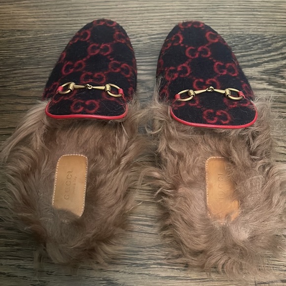 Gucci Princetown Wool Logo Slipper - Picture 3 of 4
